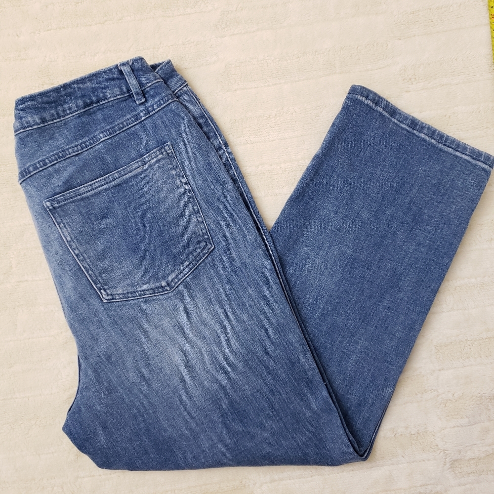Soft Surroundings Jeans Ultimate High Rise Yoke Crop Womens 14 Preppy